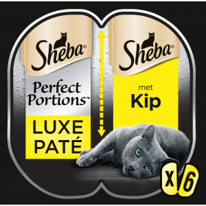 Sheba Perfect Portions Luxe Pâtée au poulet pour chat 6 x 37,5g Par 2 unités