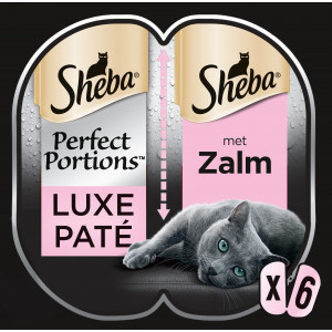 Sheba Perfect Portions Luxe Pâtée au saumon pour chat 6 x 37,5g Par 8 unités