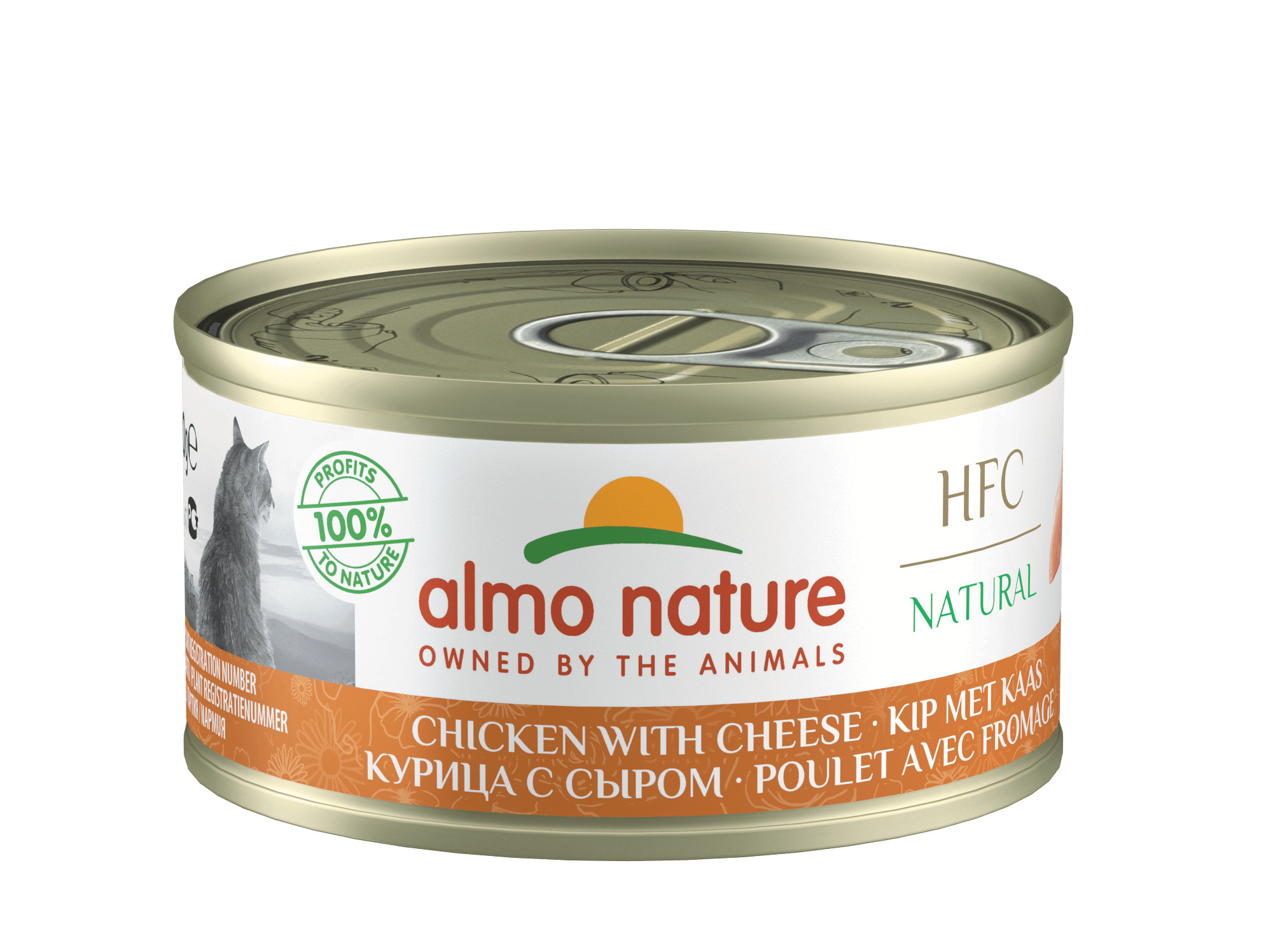 Almo Nature Natural pâtée pour chat au poulet et fromage (70 g)