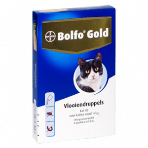 Bolfo Gold 80 gouttes anti-puces pour chat 2 pipettes