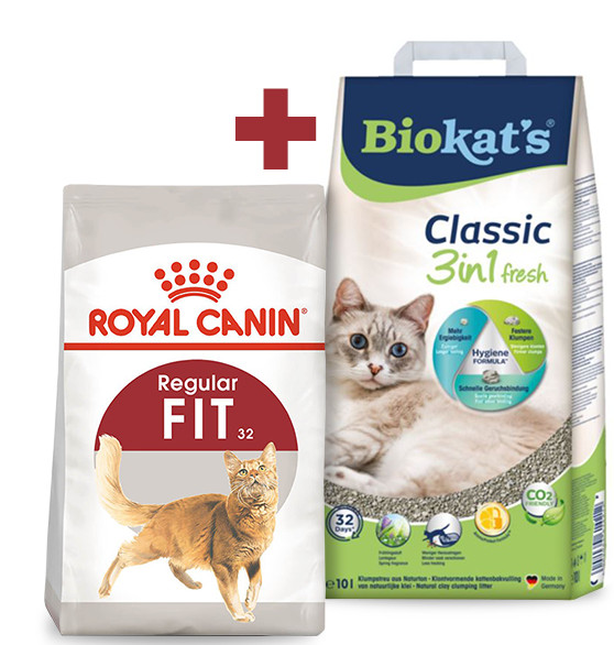Royal Canin Kattenvoer + 10 Kg Biokat Kattengrit Combi Aanbieding