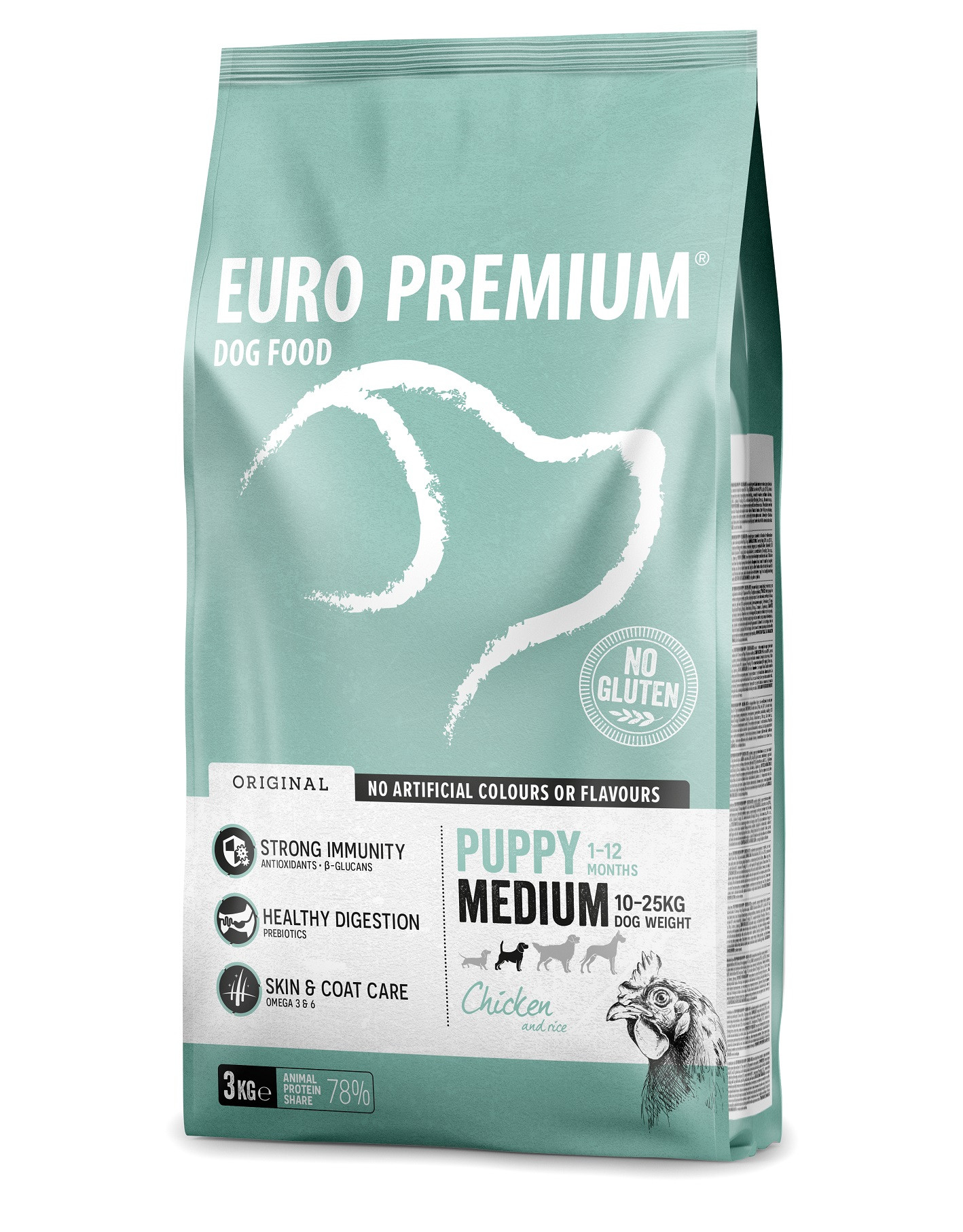 Euro Premium Puppy Medium au poulet et riz pour chiot