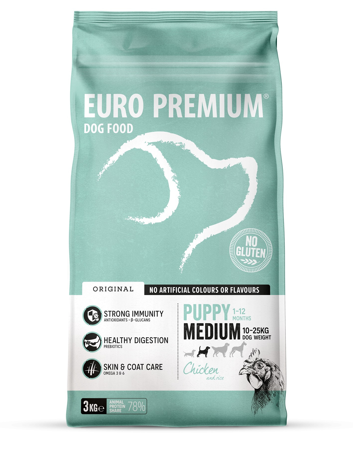 Euro Premium Puppy Medium au poulet et riz pour chiot