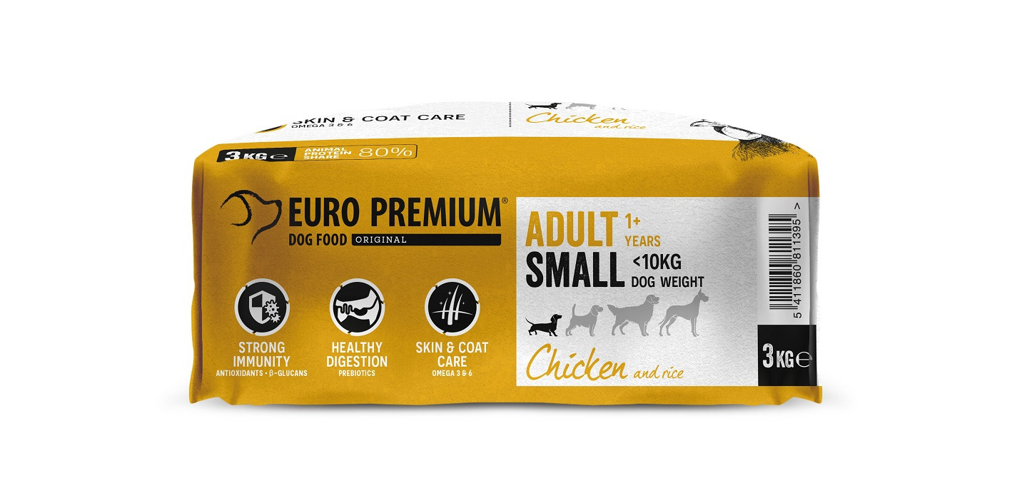 Euro Premium Adult Small au poulet et riz pour chien