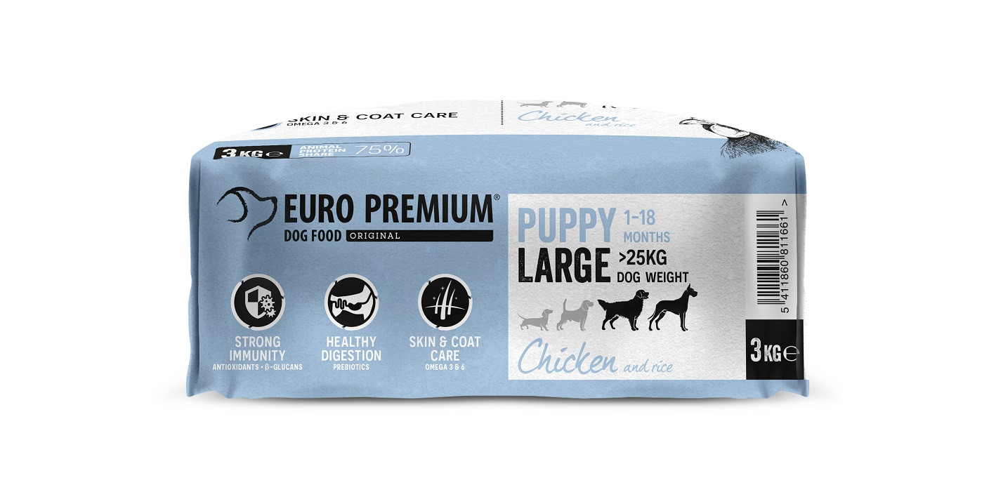 Euro Premium Puppy Large au poulet & riz pour chiot