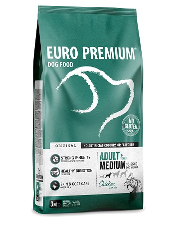 Euro Premium Adult Medium au poulet riz pour chien