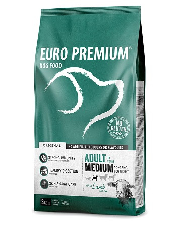 Euro Premium Adult Medium à l'agneau & riz pour chien