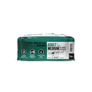 Euro Premium Adult Medium à l'agneau & riz pour chien