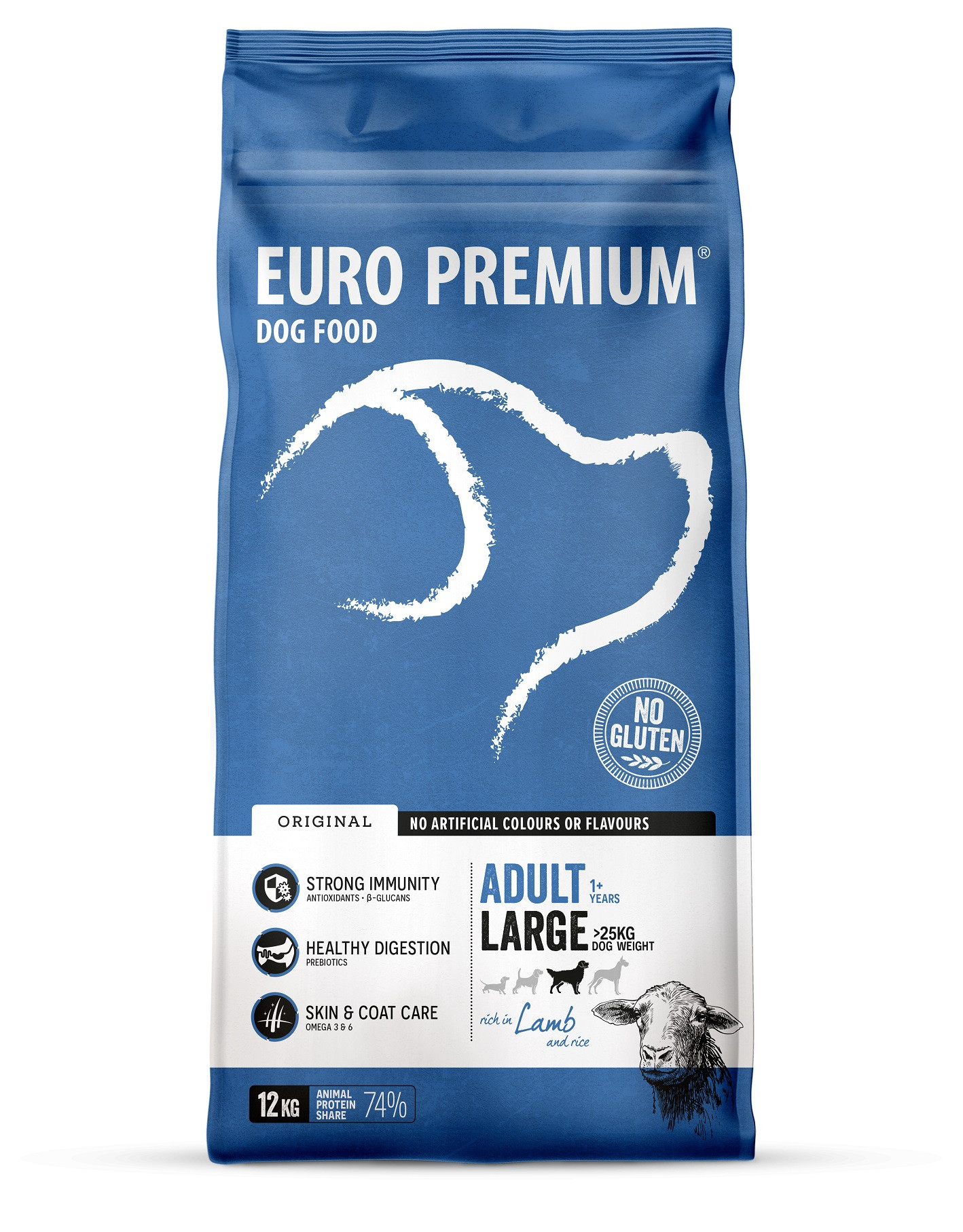 Euro Premium Adult Large à l'agneau et au riz pour chien