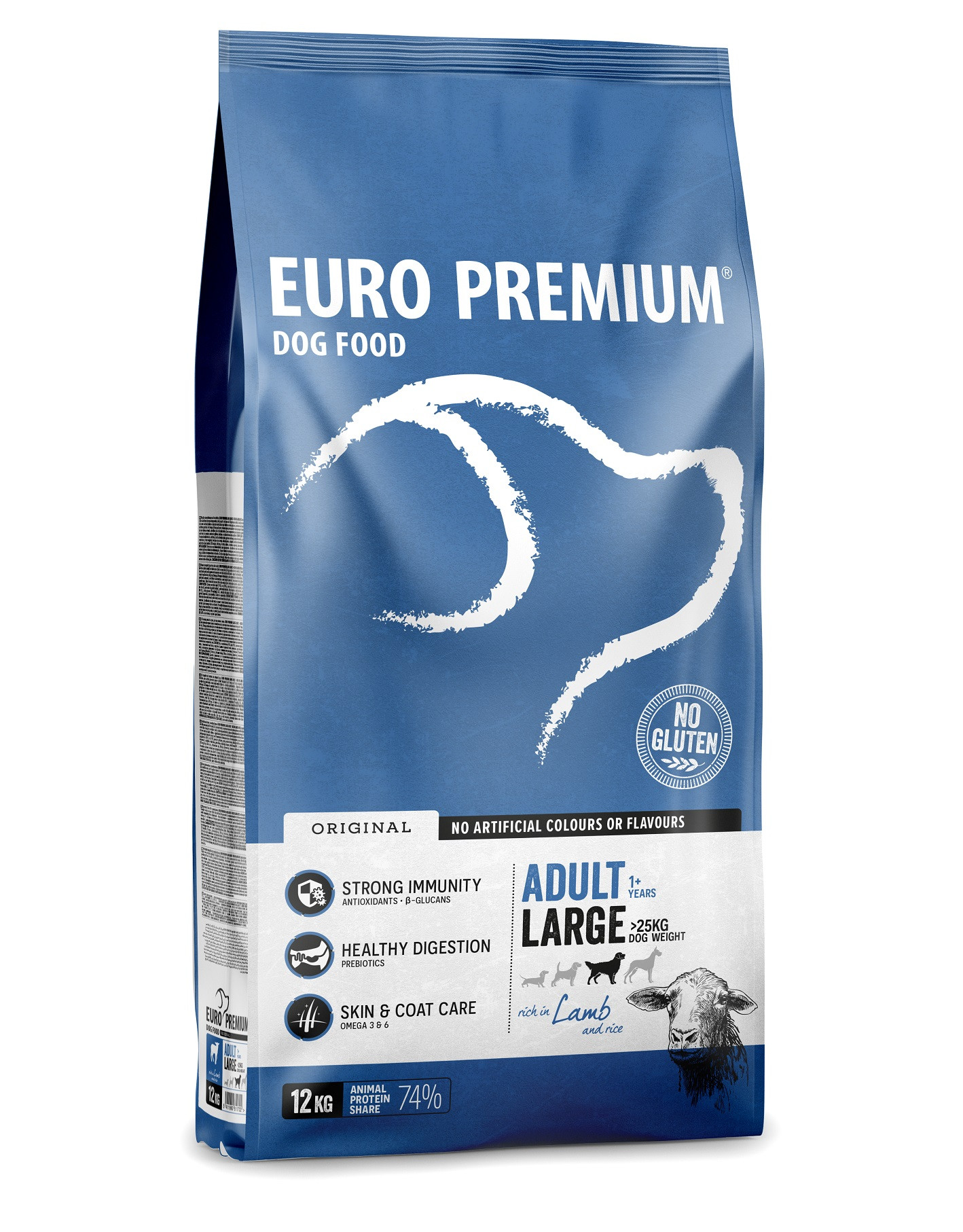 Euro Premium Adult Large à l'agneau et au riz pour chien