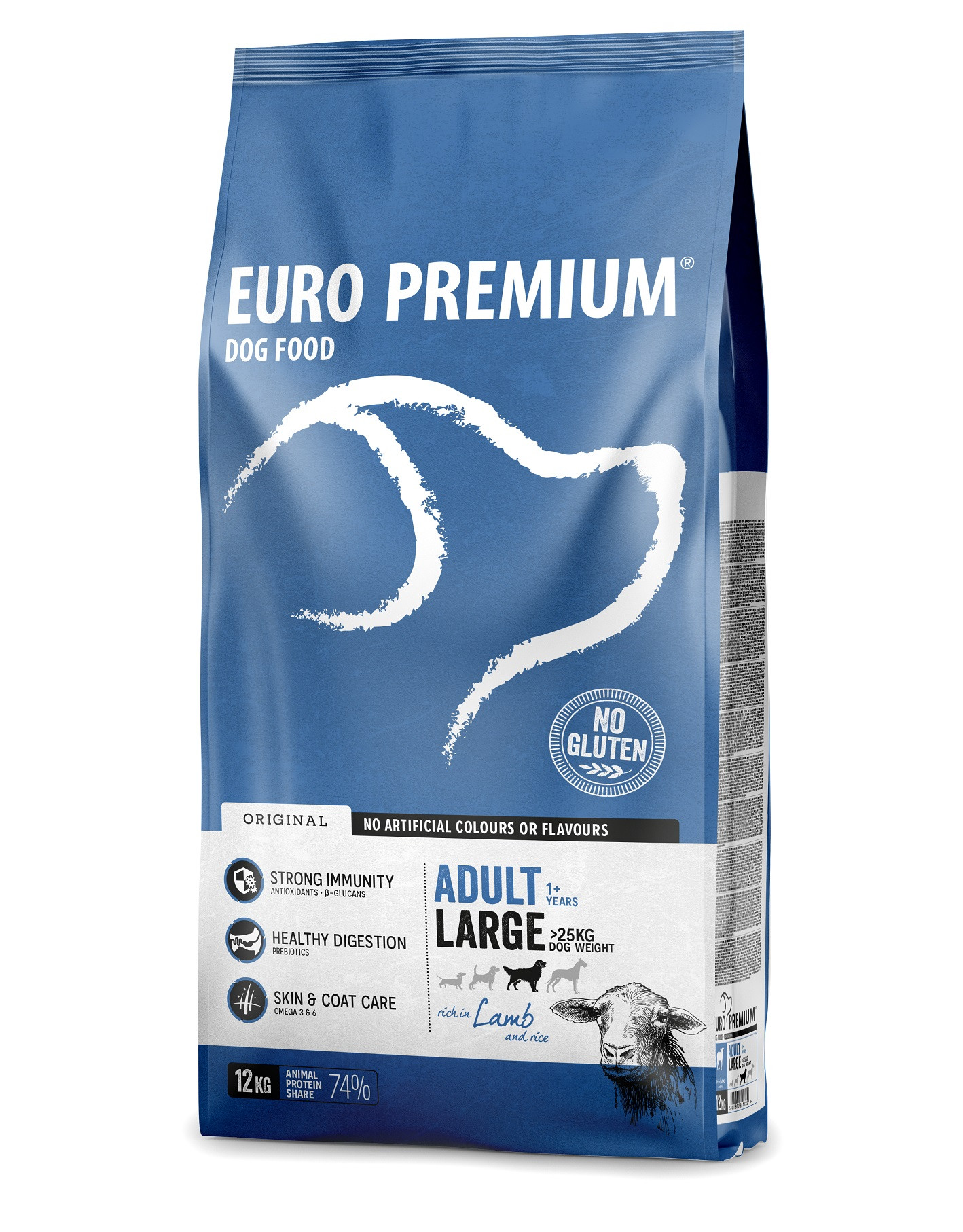 Euro Premium Adult Large à l'agneau et au riz pour chien