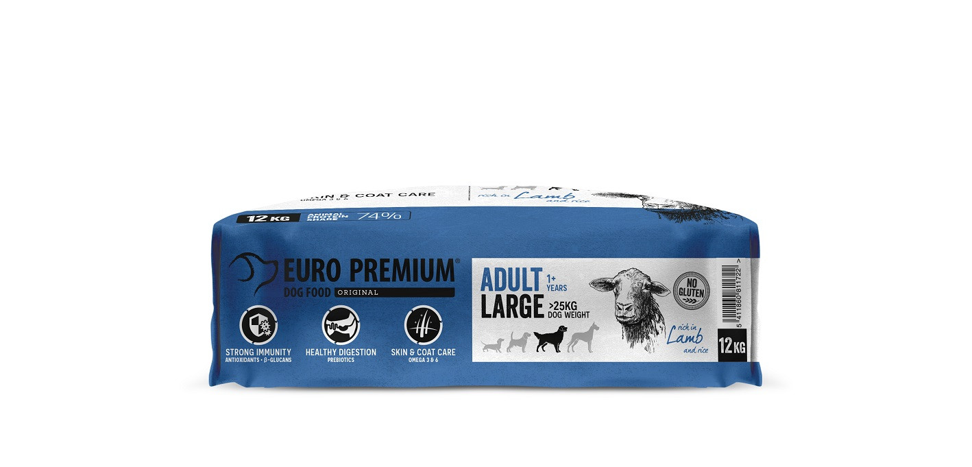 Euro Premium Adult Large à l'agneau et au riz pour chien