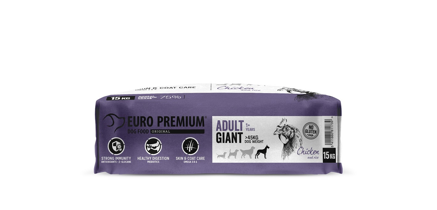 Euro Premium Adult Giant au poulet riz pour chien