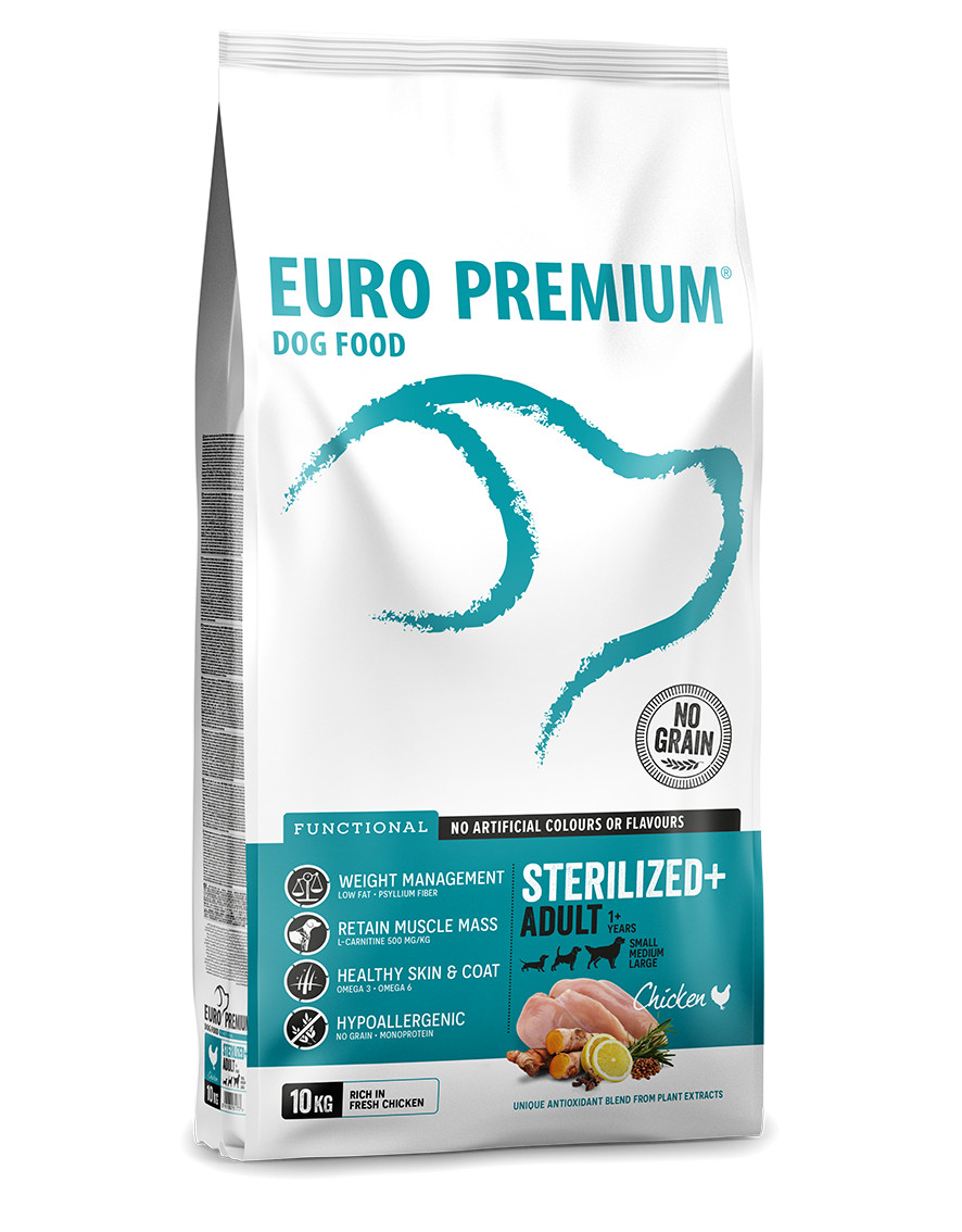 Euro Premium Grainfree Adult Sterilized+ au poulet & aux pommes de terre pour chien