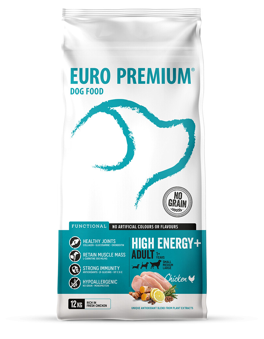 Euro Premium Grainfree Adult High Energy+ au poulet & aux pommes de terre pour chien