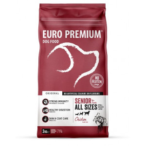 Euro Premium Senior 8+ au poulet et riz pour chien 3 kg