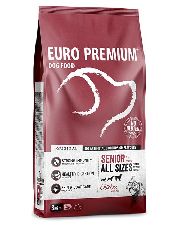 Euro Premium Senior Chicken & Rice 8+ hondenvoer
