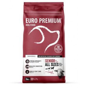 Euro Premium Senior 8+ à l'agneau et au riz pour chien 3 kg