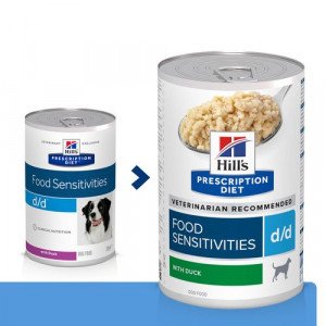 Hill's Prescription Diet D/D Food Sensitivities pâtée au canard & riz pour chien (boîte)