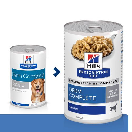 Hill's Prescription Diet Derm Complete nat hondenvoer (370 g blik)