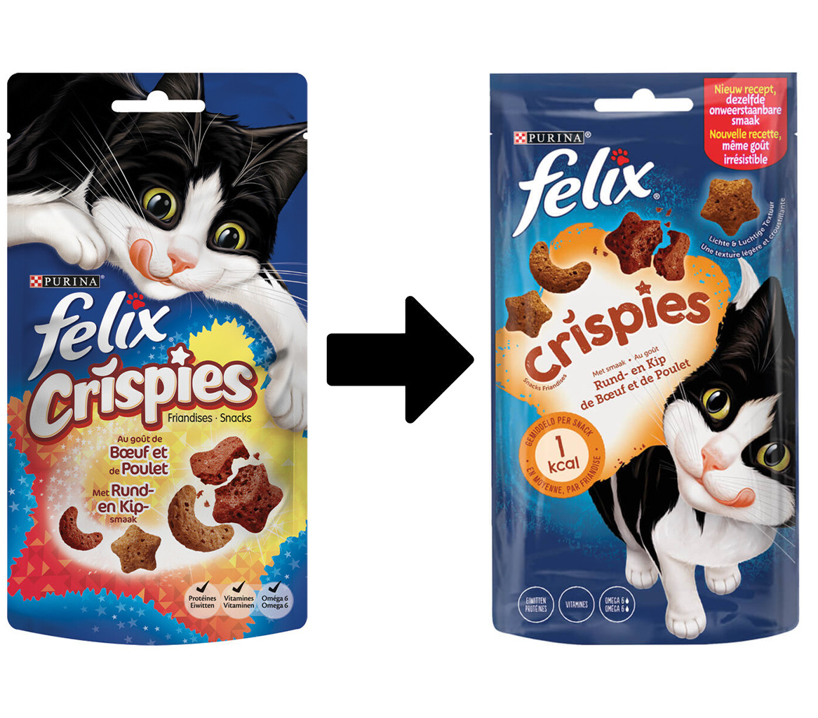 Felix Crispies de boeuf et de poulet pour chat