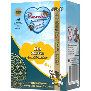 Pâtée Renske fraîchement préparée au poulet sans céréales pour chien 12 x 375 g