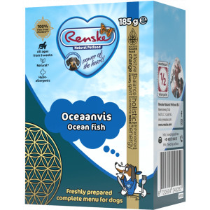 pâtée renske fraîchement préparée au poisson de mer pour chien 12 x 185 g