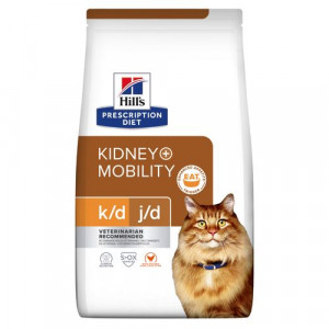 Hill's Prescription Diet K/D J/D Kidney + Mobility au poulet pour chat 2 x 3 kg
