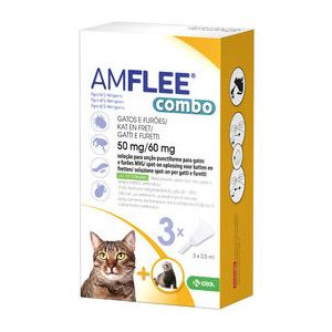 Amflee Combo Spot-On 50 mg pour chat 6 x 3 pipettes