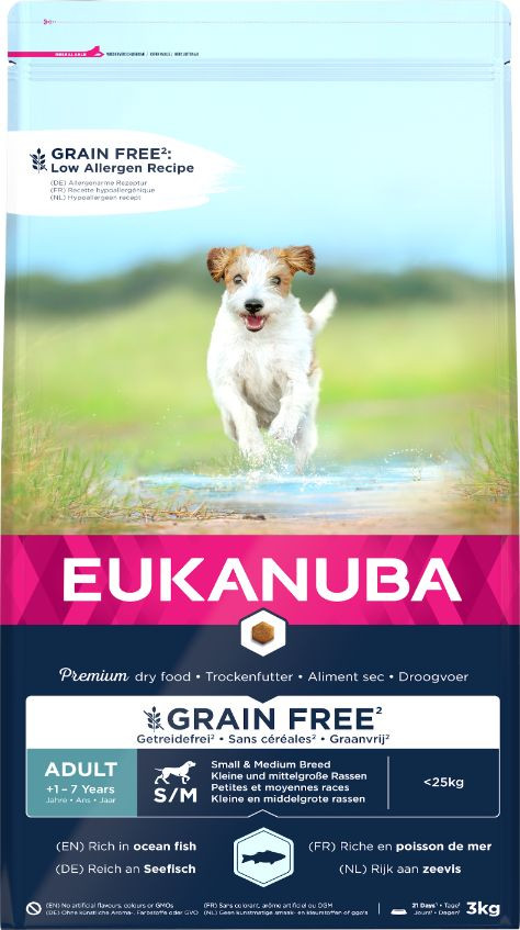 Eukanuba Adult S/M graanvrij zeevis hondenvoer