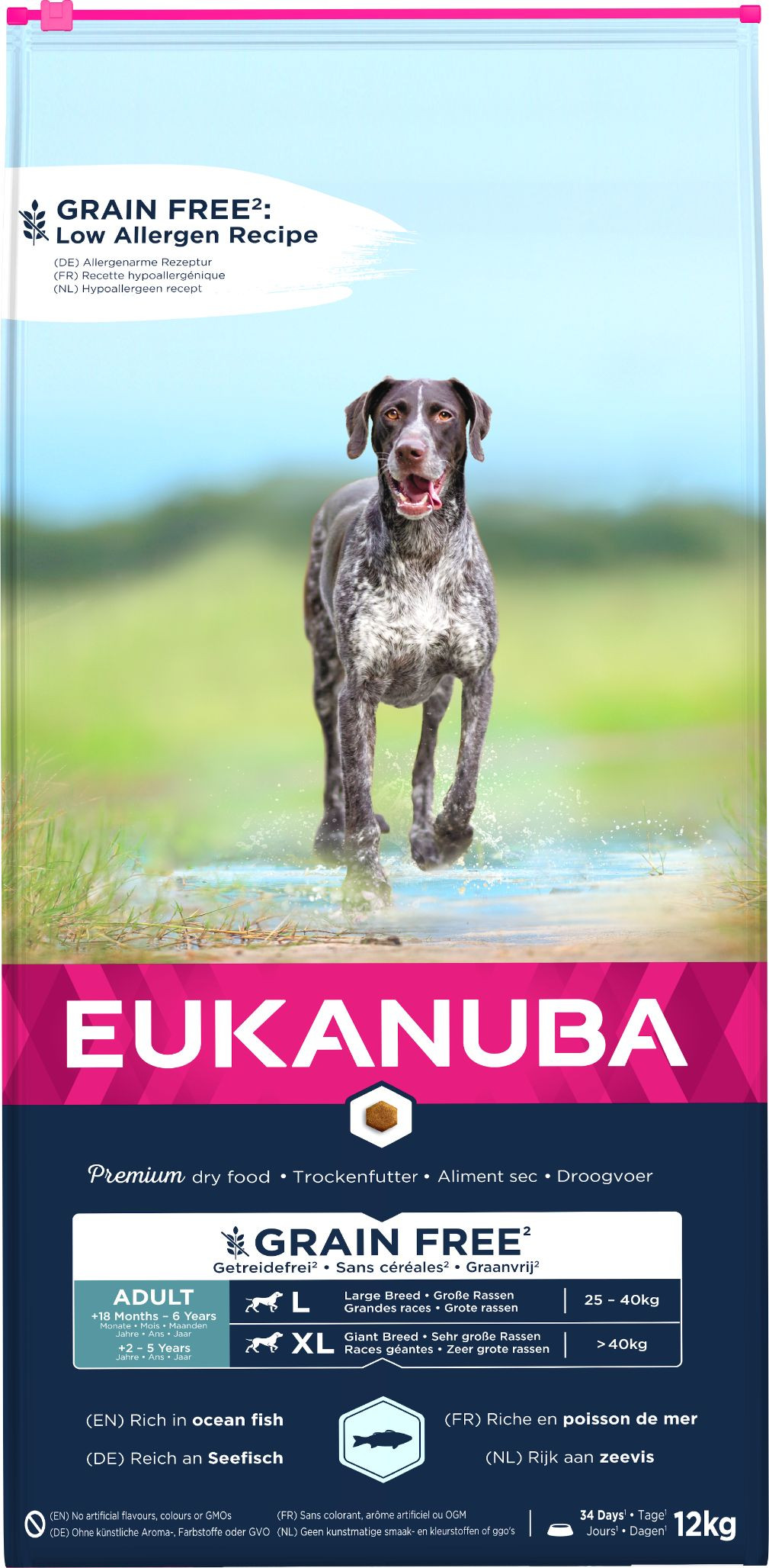 Eukanuba Adult L/XL graanvrij zeevis hondenvoer