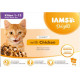 Iams Delights Kitten pâtée au poulet en sauce pour chaton (12x85g)