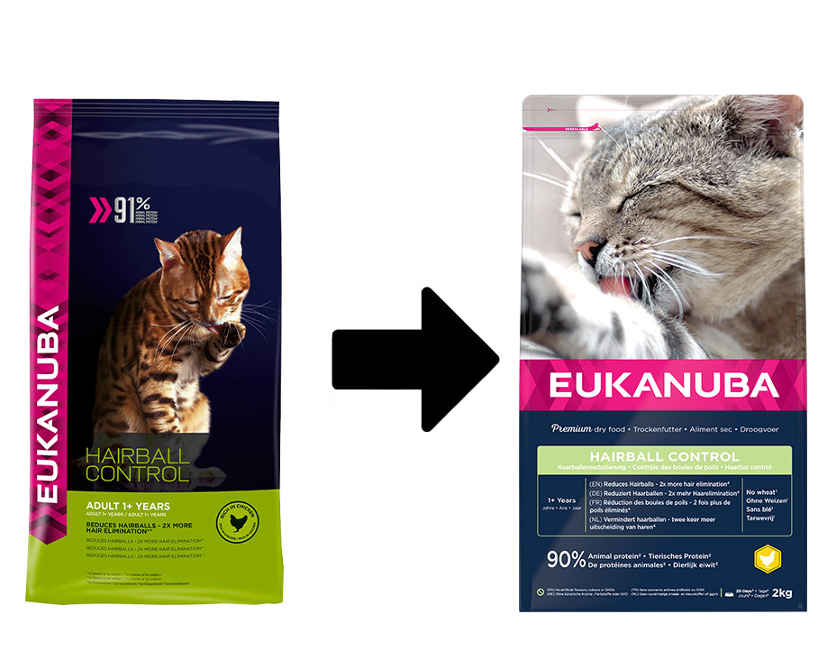 Eukanuba Adult Hairball Control au poulet pour chat