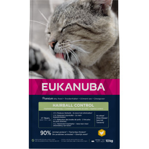Eukanuba Adult Hairball Control au poulet pour chat