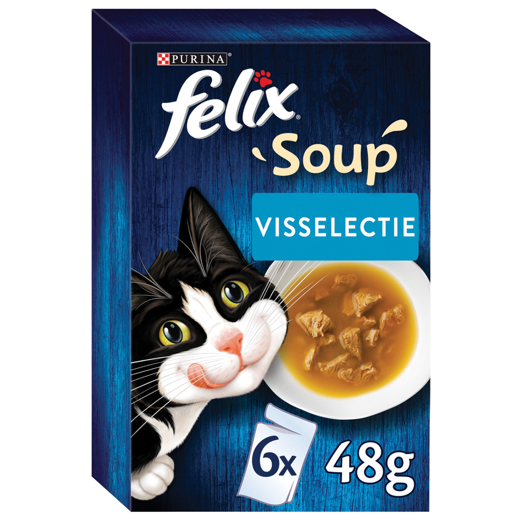 Felix Soup Original Selection de Poissons pour chat (6x48g), Prix bas