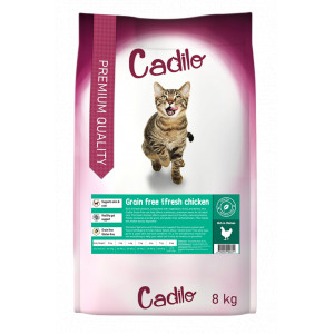 Cadilo Adult Grainfree croquettes premium au poulet sans céréales pour chat 8 x 2 kg