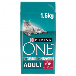 Purina One Adult au boeuf pour chat 2 x 1,5 kg