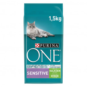 Purina One Sensitive à la dinde pour chat 2 x 1,5 kg