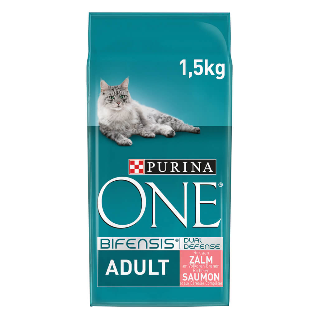 Purina One Adult Zalm Volkoren Granen kattenvoer