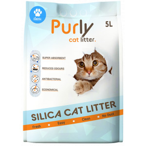 Litière de silice Purly Classic pour chat 5 litres (2,2kg)
