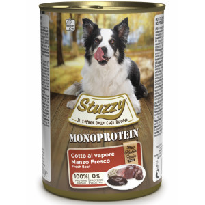 Stuzzy Dog Grain Free Monoprotein pâtée au bœuf pour chien 400 g 4 boîtes (24 x 400 g)