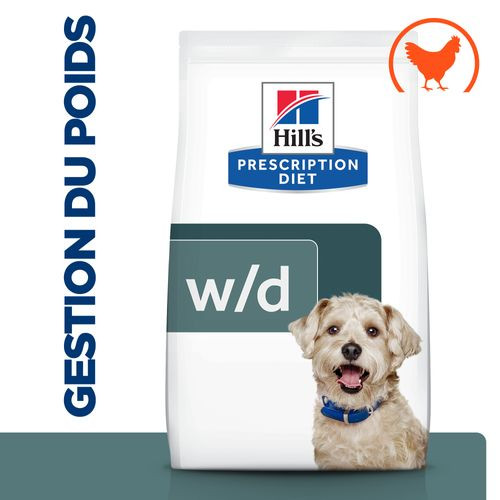 Hill's Prescription Diet W/D Diabetes au poulet pour chien