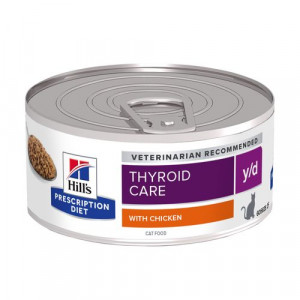 Hill's Prescription Diet Y/D Thyroid pâtée pour chat (boîte) 2 lots (48 x 156 g)