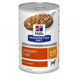 Hill's Prescription Diet C/D Multicare Urinary Care pâtée au poulet pour chien (boîte) 2 lots (24 x 370 g)