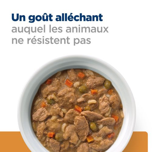 Hill's Prescription Diet K/D Kidney mijoté au poulet & aux légumes pour chien (boîte)