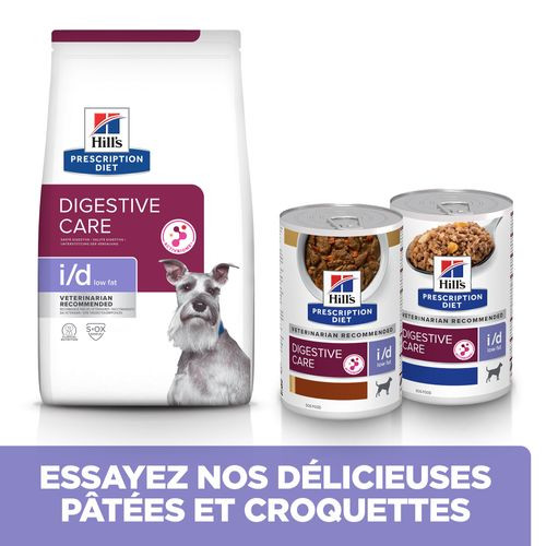 Hill's Prescription I/D Low Fat Digestive Original pâtée pour chien boîte