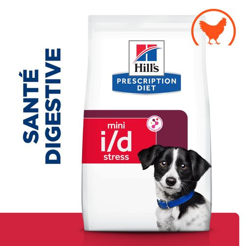 Hill's Prescription Diet I/D Stress Digestive Mini au poulet pour petit chien