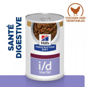 Hill's Prescription Diet I/D Low Fat Digestive mijoté au poulet & aux légumes pour chien (boîte)