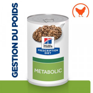 Hill's Prescription Diet Metabolic pâtée au poulet pour chien (boîte)
