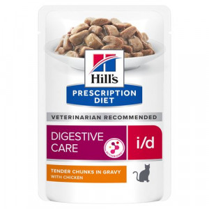 Hill's Prescription Diet I/D Digestive sachet repas au poulet pour chat 8 boîtes (96 x 85 g)